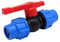 Pireunthera Pipe Connector Garden Tap Connector Plastic Ready Stop Tap Valve Straight Connector Garden Hose Connector for HDPE Water Pipe Compression Fitting Value Tap- 20mm (1/2'),Blue