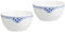 Royal Copenhagen Princess Schalen-Set 2 Stück aus Porzellan in der Farbe Weiß-Blau 15cl, Maße: 8,5cm x 8,5cm x 4,5cm, 1028388