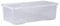 Wham Crystal 4x 62L Plastic Storage Boxes with Lids - Pack of 4. Clear, Long, Large, Stackable, Nestable (4x 62 Litre) Made in the UK