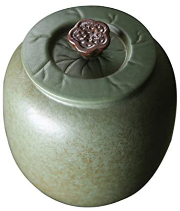 Kichvoe Keramische Teedose Mit Deckel Stilvolle Vintage- Luftdichter Tee-behälter Vielseitig Einsetzbar Für Bohnen Und Tee Als Wohnaccessoire Und