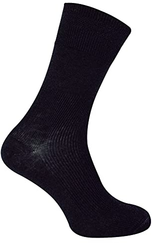 Dr.Socks 3er Pack Herren Wollsocken Diabetiker für Winter Extra Breit Diabetikersocken Ohne Gummibund für Geschwollene Beine