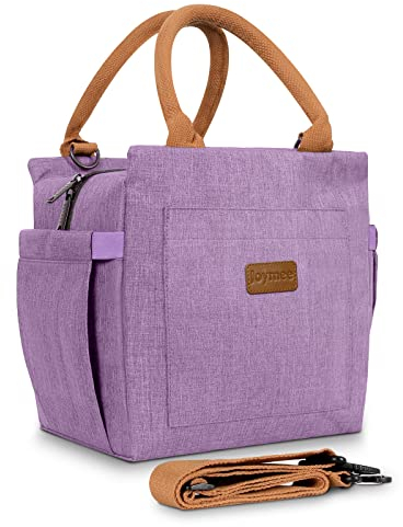 Joymee Lunchtasche Frauen Isolierte Lunchbox mit verstellbarem Schultergurt Groß Wiederverwendbar Langlebig Auslaufsicher Geräumige Kühltasche für Frauen Männer Erwachsene mit Flaschenhalter und