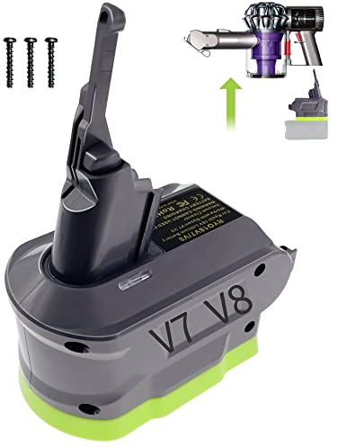 MAKBOS V7 V8 Battery Adapter for Ryobi 18V Battery Convert to for Dyson V7V8 Battery,Cordless Stick Vacuum Cleaner Animal Absolute Fluffy (Adapter only)