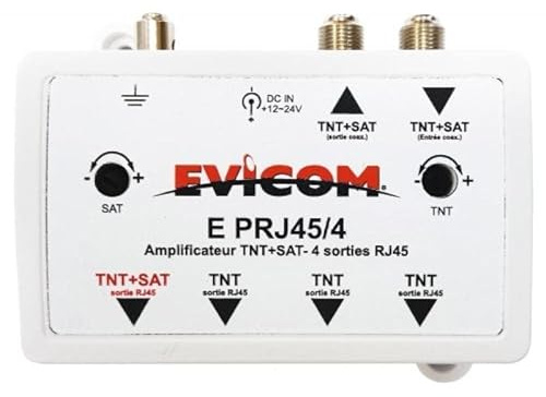 amplificateur hf/rj45 - pour distribution sur réseau ethernet - evicom eprj454