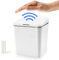 GVEFIVME Rechargeable Automatic Detection Desktop Waste Bin Box Shape Mini Trash Bin with Lid,Sensor Trash Bin, Waste Bin 6 Litre / 1.5 Gallon
