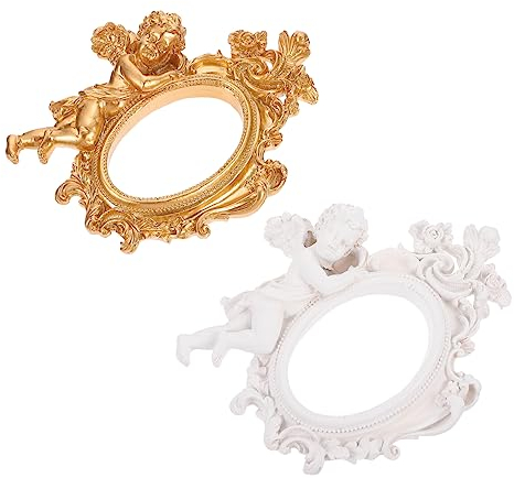 Abaodam 2stücke Vintage Bilderrahmen Europäischer Stil Engel-design Dekorativer Tischrahmen Für Fotos Geeignet Für Wohnzimmer Schlafzimmer Und Büro Für Erinnerungsfotos