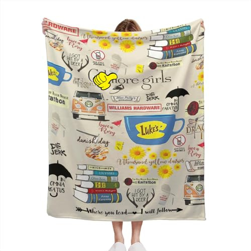 Gilmore Mädchen-Überwurfdecke, Flanelldecke, ultraweiche Fleece-Überwurfdecke, geeignet für alle Jahreszeiten, Couch, Bett, Wohnzimmer, 203 x 152 cm