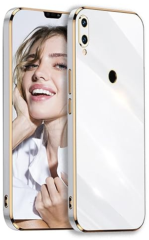 POUHYE Cover per Huawei P20 Lite Custodia Originale, Sottile Morbido Silicone Cover con Protezione Fotocamera, TPU Antiurto Protezione Case per Huawei P20 Lite Bianco