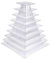 Yoiimiya 9 Tiers Square Macaron Tower Stand, Transparent Cake Stand Macaroon Display Rack Desserts Cupcake Plastic Holder Platter for Wedding, Birthday Party