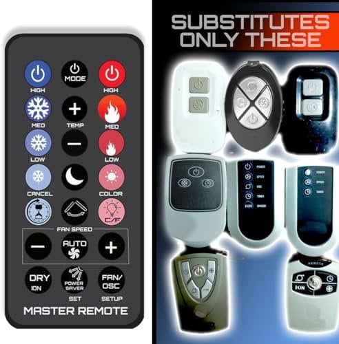 Replacement Remote Control Only for The Lasko Fans and Tower Fans & Heater in The Right Hand Side of The Image only | Models List # 2