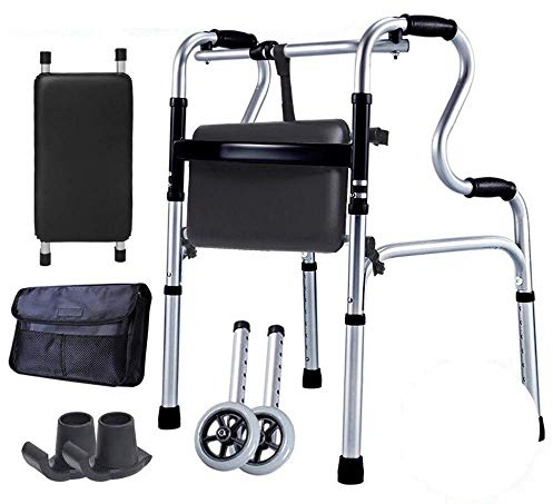 Rollator s Aluminum Three Wheel Rollator,3 Wheel Rollator,Height Adjustable Handles Folding Lightweight