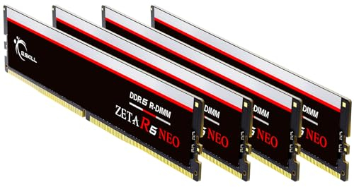 G.SKILL Zeta R5 NEO Series (AMD Expo) DDR5 RAM 192GB (4X 48GB) 6400MT/s CL32-39-39-102 1.40V Desktop Workstation Computer Memory R-DIMM - Black (F5-6400R3239G48GQ4-ZR5NK)