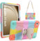 Aolcev for Samsung Galaxy Tab A9 Plus Case 11 Inch 2023 for Kids Girls with Butterfly Wings Stand Shoulder Strap Heavy Duty Shockproof Protective Tablet Cover for Galaxy Tab A9+ Case 11''-Multicolour