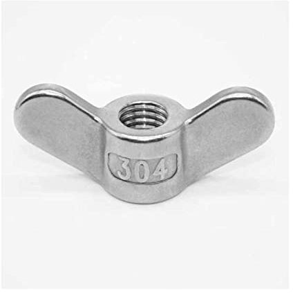 Écrou à oreilles, écrou papillon M10m12 M14m16 M18m20m24 304 en acier inoxydable de forme spéciale, écrou à vis à main, fixations d'écrous papillon à grande oreille (5 pièces) (Size : M20)