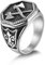 Joliernelle Nordischer Wikinger-Streitaxt-Ring für Herren, Edelstahl, Vintage-Stil, nordischer skandinavischer Schutzamulett-Schmuck, Größe 64