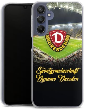 Silikon Hülle kompatibel mit Samsung Galaxy A 15 5G Case transparent Handyhülle SGD SG Dynamo Dresden Offizielles Lizenzprodukt