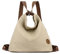 CORIOS Damen Rucksack Große Kapazität Schultasche Casual Handtasche Vintage Tragetasche Schultertasche Multifunktionale Tote Beutel Schulranzen für Reise Arbeit Büro Khaki