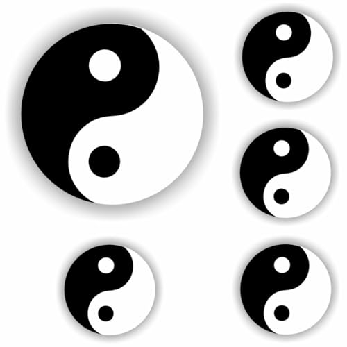 Yin-Yang Aufkleber Set 5 Stück