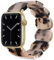 Newlibery Harz Armband Kompatibel mit Apple Watch Armband 38mm 40mm 41mm 42mm (Series 10) für Damen Herren, Schick Elastisches Mode Ersatzarmband für iWatch Series 10 9 8 7 6 5 4 3 2 1 Ultra SE