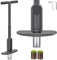 Dolibest Outil de Plantation à Bulbes, 91cm Transplanteuse Bulbes Manche Profondeur 9cm Profondeur Outil Jardinage pour Tulipes et Jonquilles Denture Tranchante avec Vidange Automatique Centrale