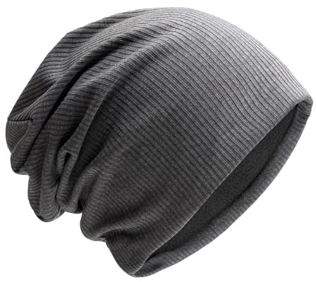 Herren Damen Slouch Beanie Mütze Damen,Mütze Baumwolle Elastisch Unisex Leicht Modische, Jersey Beanie für Winter, Strickmützen Herren Wintermütze Jungen