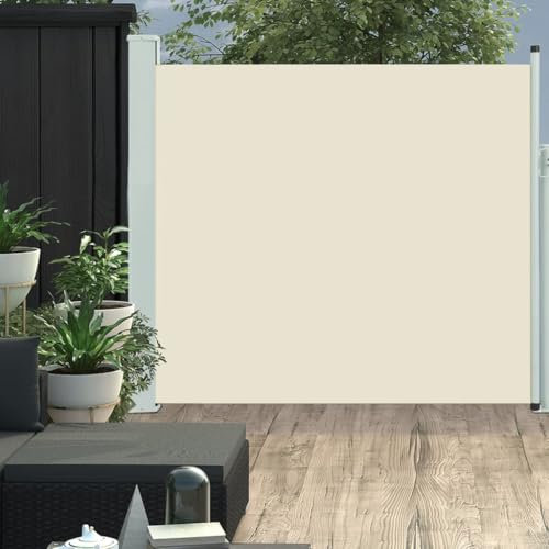 LLEZKBR Furniture Select-Patio Seitenmarkise versenkbar, 170 x 300 cm, Creme