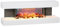 HOMCOM Cheminée électrique 2000 W Mural ou sur Pieds Fausse cheminée 120L cm avec Manteau, Effet Flamme LED réglable, Cadre en Verre, Galets, bûche, minuterie, télécommande, température 15-40℃, Blanc