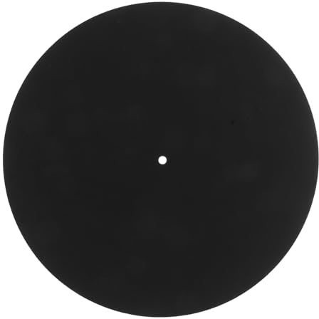 Schwarze Filz Plattentellerauflage für Vinyl Schallplatten | Passend, Plattentellermatte aus Filz, Zubehör für Dj und Karaoke Equipment