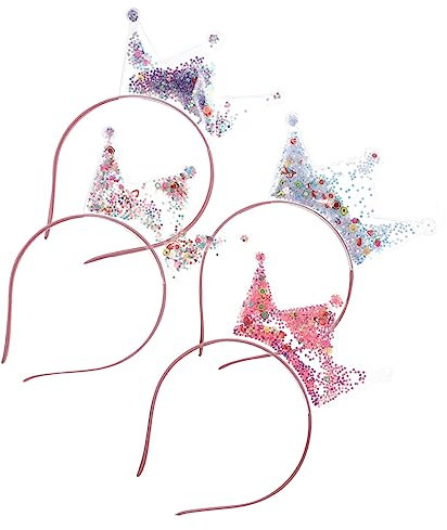 Ipetboom 4 Stücke Krone Blinkende Stirnbänder Pailletten Hair Hoop Für Geburtstagsfeierleistung