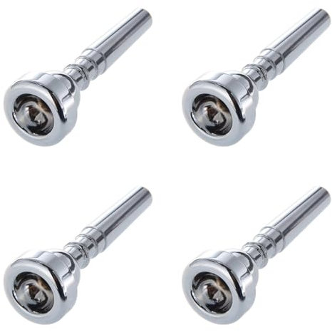 GNURBDILFO 4X Ersatzteillicht Silber Ueberzug Trompete 7C Mundstueck