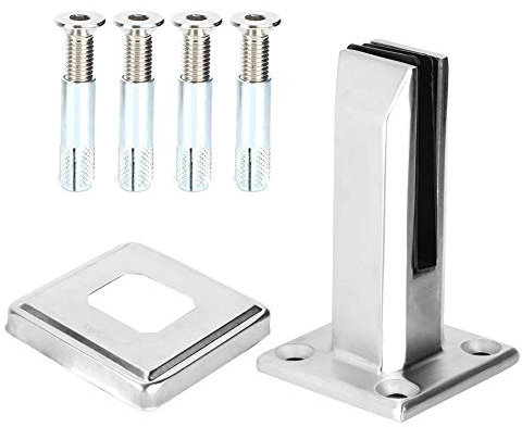 Sunicon Glas klemme, Edelstahl Stehtreppe Balkon Pool Glas Zapfen Balustrade Geländer Klemme Schwimmbad Zubehör für Glas Schwimmbad