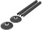 200mm Black Retro Fit Snap On Plastic/Alloy Radiator Sleeve Cover & Collar Sets Pair for 15mm Pipe