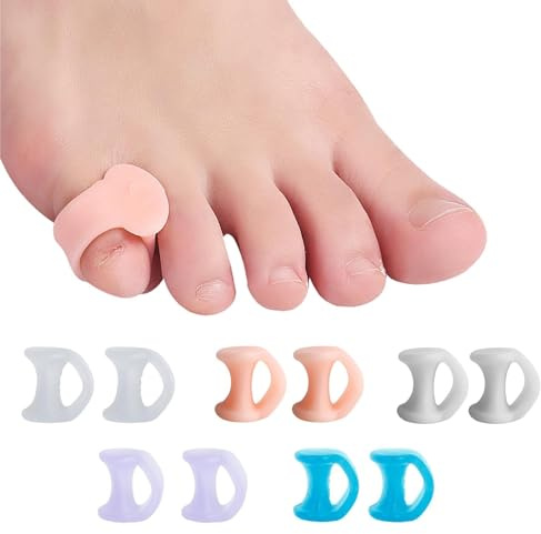 HARY Zehenspreizer Set – 10 Stück Silikon Zehentrenner für Damen & Herren | Hallux Valgus Korrektur & Ballenschutz | Weiche Gel-Kissen für Schmerzlinderung