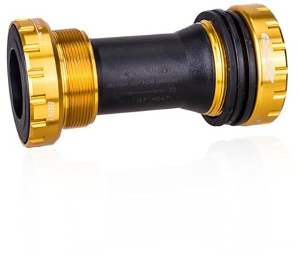 YUTZRIQP Gewinde-Tretlager Mountainbike BSA Tretlager BC1.37 * 24T Rennrad BB68/73mm Φ34.798(Gold)