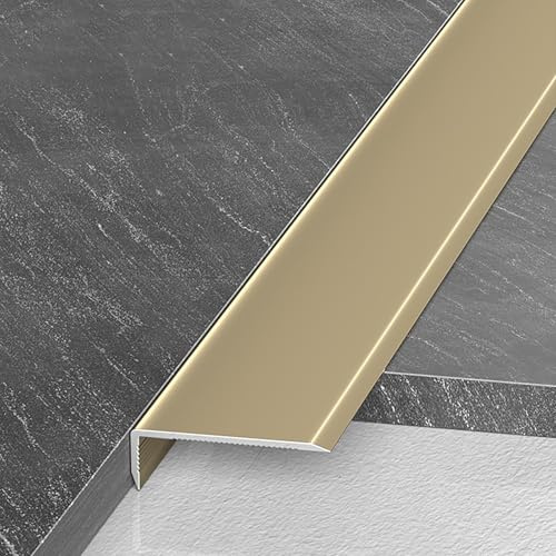 Coayuou Baguette De Finition Carrelage 90cm* 3 Pièces Baguette Decorative Alu Lisiere De Protection pour Murs, Plinthes, Et Meubles, Facile À Installer Et Très Résistante(Gold,15 * 10mm)