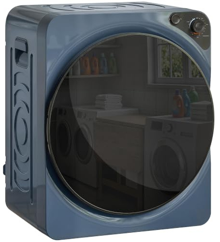 HOMCOM Sèche Linge à Évacuation Compact 1000 W 3 Kg 5 Modes de Séchage Bleu | Sèche-Linge Électrique, Cuve en Acier Inoxydable, Charge Frontale, Pose Libre et Empilable, pour Maison et Camping-Cars