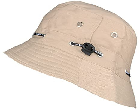 TOUTACOO, Chapeau Forme Bob, D'été et Toutes Saisons, Réglable, Uni Sport - Mixte - Couleur Savane