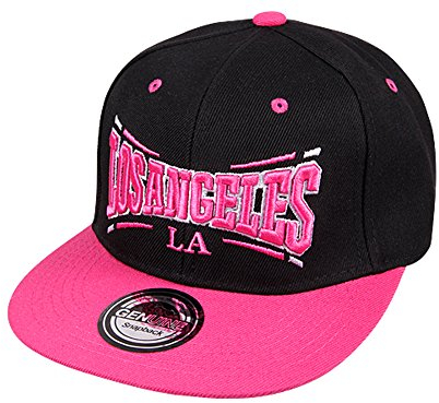 Cappy Baseballcap LOS ANGELES Hip Hop Schirmmütze Mütze Käppi Schwarz Pink Streetware