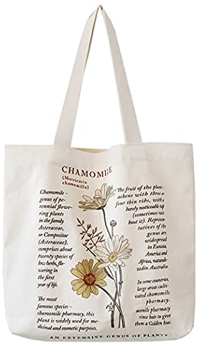 Damen Canvas Tote Bag mit Reißverschluss, Student Umhängetasche Damen Stoff Shopper Tasche mit Innentasche für Büro, Studium, Alltag