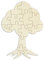 Holzpuzzle Baum selbst gestalten und verzieren - 15 Teile, 40 x 21 cm - personalisierbares Puzzle aus Holz in Form eines Baumes
