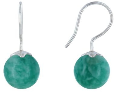 LES POULETTES BIJOUX - Sterling Silber 925 Ohrringe Amazonit Perlen