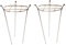 RUDDINGS WOOD Set of 2 x Natural Rust Metal Circular Grow Through Grid Mesh Plants Support Rings (60cm high x 35cm diameter) - Garden Rusty Steel Flower Plant Cage Frames