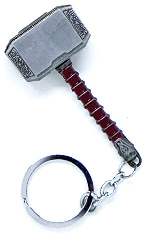 Nidavellir Mjolnir Keychain Bottle Opener, Thor Hammer Bottle Opener Keychain, Thor Bottle Opener Keychain (Silver)