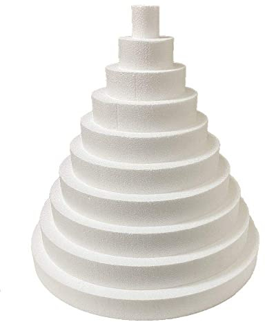 Base polystyrène ronde diamètre 45 cm hauteur 5 cm pour faux gâteaux