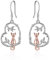 Sterling Silber Katzenohrringe f¨¹r Frauen M?dchen Herz Katze Gfits Schmuck f¨¹r Frauen