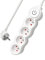 EXTRASTAR Bloc Multiprises 4 Prises avec Interrupteur, Rallonge 3 m 250 V avec sécurité Enfant, Blanc