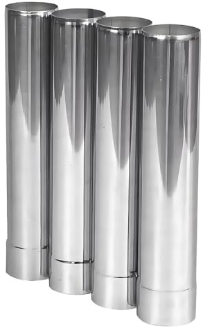 FIREHIKING Ofenrohr Edelstahl Rauchrohr Verlängerung 90 Grad Schornstein Srtraight Schornstein für Outdoor Camping Herd Durchmesser 6 cm (4gerade)