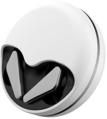 MSQNB Bluetooth Wireless Headset Upgraded Version, Gaming Gaming Headset, Low Latency Mobile Game Private Model, Long Battery Life Gaming Bluetooth Wireless Headset, High-End Atmosphere,White