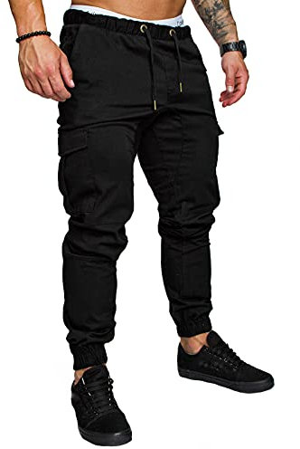 Ni_ka Pantalon Sport Homme Grande Taille Casual Jogging Sarouel Pantalons De Travail Petits Pieds Mens Pants De SurvêTement Pant Jogger Printemps Et éTé Taille M à 5XL, Noir, (Ni_kapants44566)