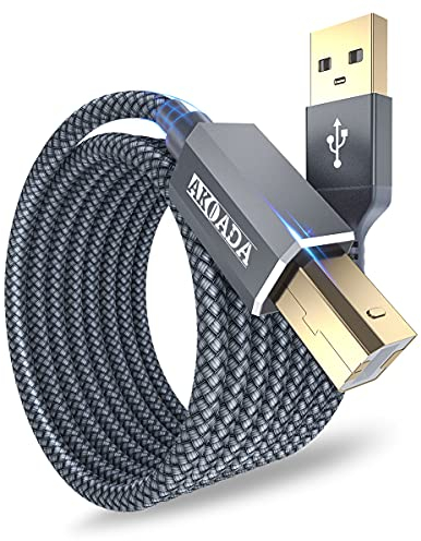 Cavo per stampante 4.5M, Cavo USB 2.0 A Maschio a B Maschio in Nylon Intrecciato Placcato Oro